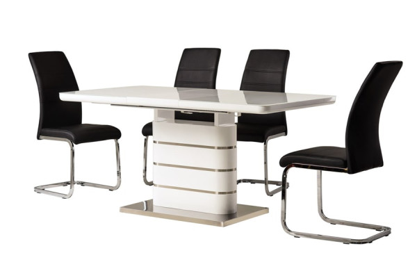 Розкладний обідній стіл Vetro Mebel TM-52-1 Білий-10