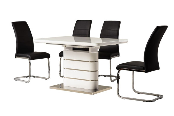 Розкладний обідній стіл Vetro Mebel TM-52-1 Білий-11