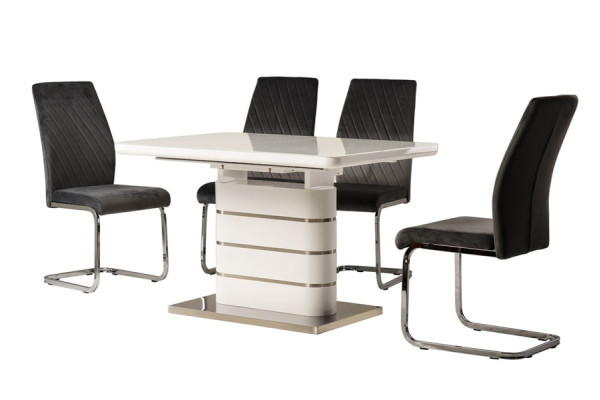 Розкладний обідній стіл Vetro Mebel TM-52-1 Білий-13