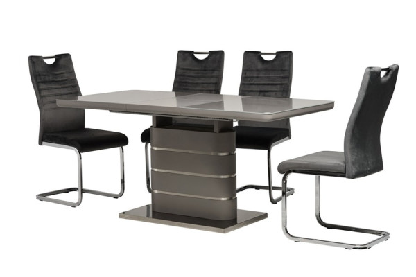 Раскладной обеденный стол Vetro Mebel TM-52-1 Серый-3