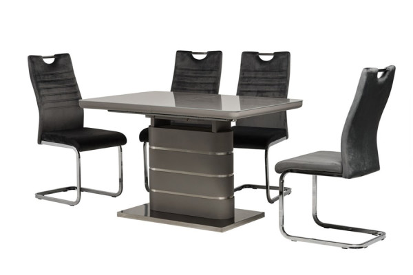 Раскладной обеденный стол Vetro Mebel TM-52-1 Серый-4