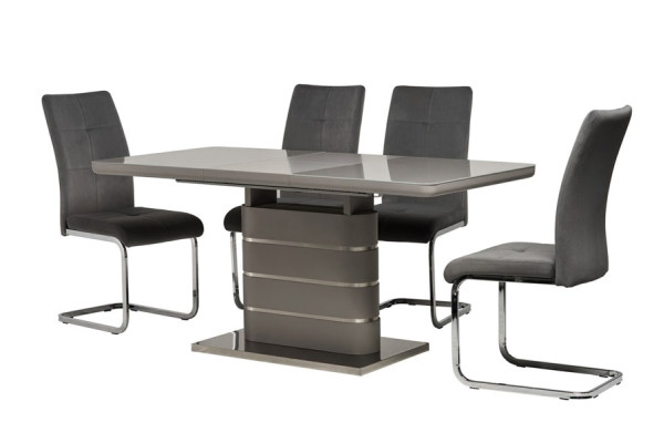 Раскладной обеденный стол Vetro Mebel TM-52-1 Серый-5