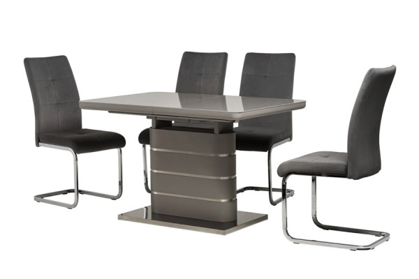 Раскладной обеденный стол Vetro Mebel TM-52-1 Серый-6