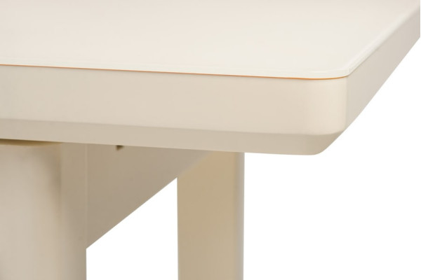 Раскладной обеденный стол Vetro Mebel TM-79 Матовый Молочный-11