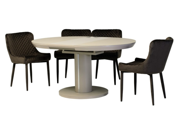 Раскладной обеденный стол Vetro Mebel TML-519 Матовый капучино-12