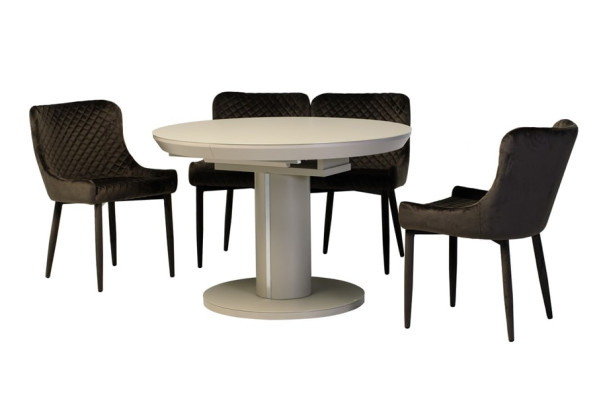 Раскладной обеденный стол Vetro Mebel TML-519 Матовый капучино-11