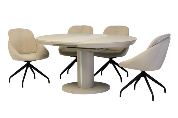 Раскладной обеденный стол Vetro Mebel TML-519 Матовый капучино-14