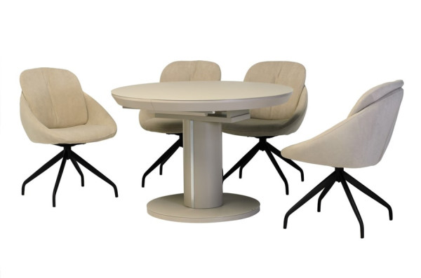 Раскладной обеденный стол Vetro Mebel TML-519 Матовый капучино-13