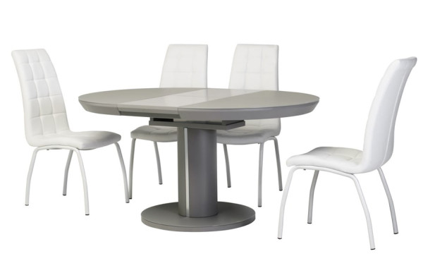 Раскладной обеденный стол Vetro Mebel TML-519 Матовый серый-12