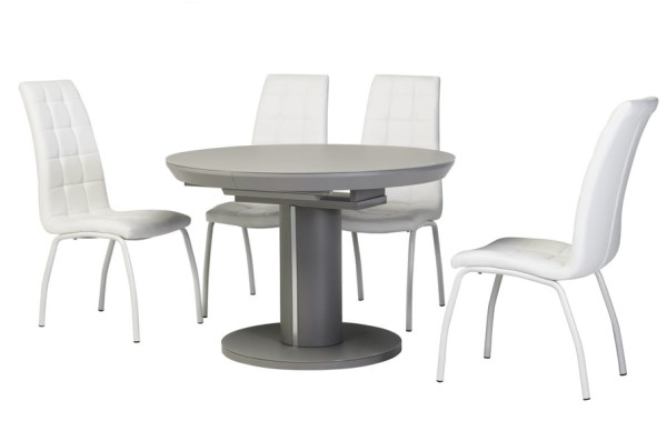 Раскладной обеденный стол Vetro Mebel TML-519 Матовый серый-11