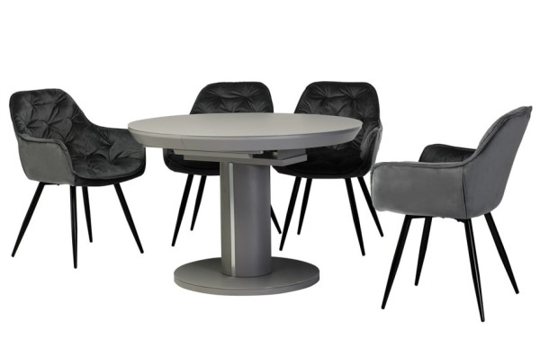 Раскладной обеденный стол Vetro Mebel TML-519 Матовый серый-13