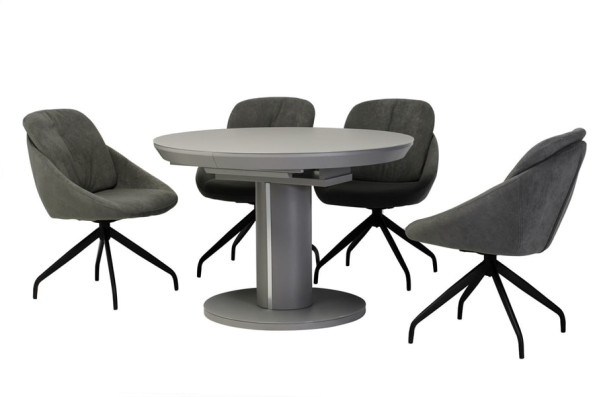 Раскладной обеденный стол Vetro Mebel TML-519 Матовый серый-15