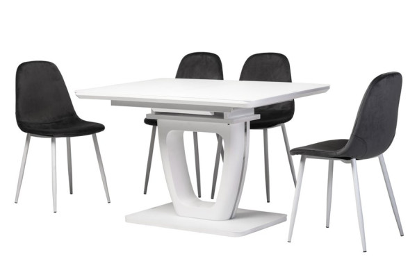 Раскладной обеденный стол Vetro Mebel TML-560 Матовый белый-13