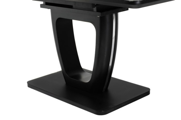 Раскладной обеденный стол Vetro Mebel TML-560 Матовый черный-3