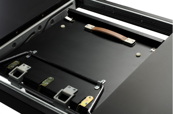 Раскладной обеденный стол Vetro Mebel TML-560 Матовый черный-8