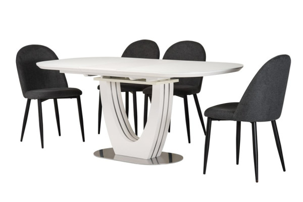 Раскладной обеденный стол Vetro Mebel TML-765 Белый-4