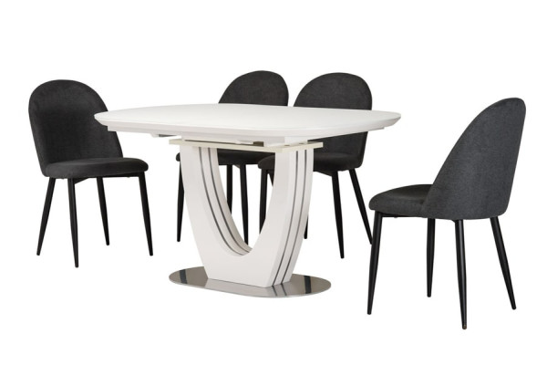 Раскладной обеденный стол Vetro Mebel TML-765 Белый-3