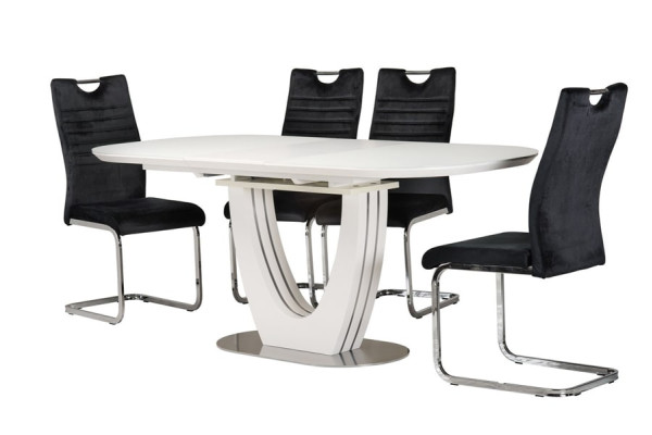 Раскладной обеденный стол Vetro Mebel TML-765 Белый-6