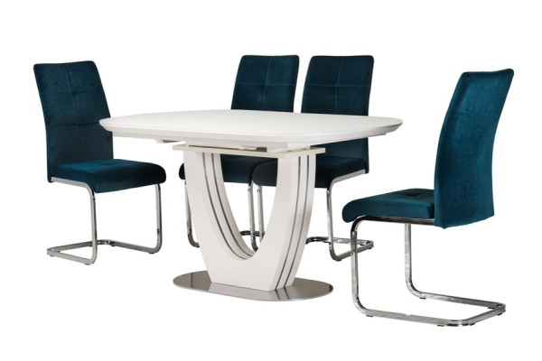 Раскладной обеденный стол Vetro Mebel TML-765 Белый-7