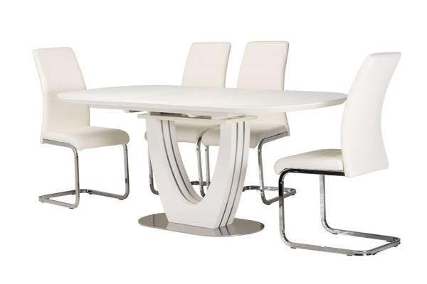 Раскладной обеденный стол Vetro Mebel TML-765 Белый-10