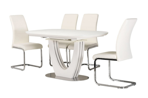 Раскладной обеденный стол Vetro Mebel TML-765 Белый-9