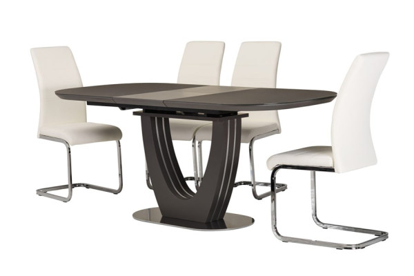 Раскладной обеденный стол Vetro Mebel TML-765 Серый-4