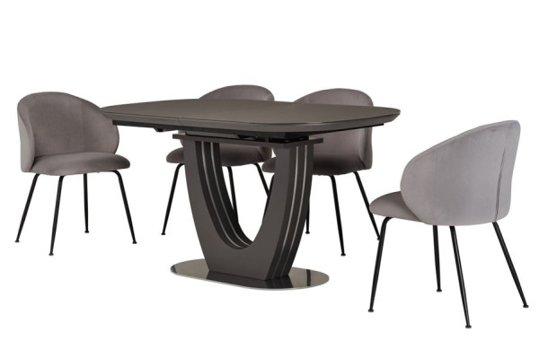 Раскладной обеденный стол Vetro Mebel TML-765 Серый-5