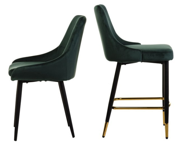 Напівбарний стілець Vetro Mebel B-128 Смарагдовий вельвет-15