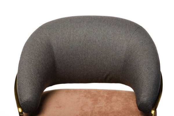 Кресло Vetro Mebel Адель Серый-розовый Кресло Vetro Mebel Адель Серый-розовый-5