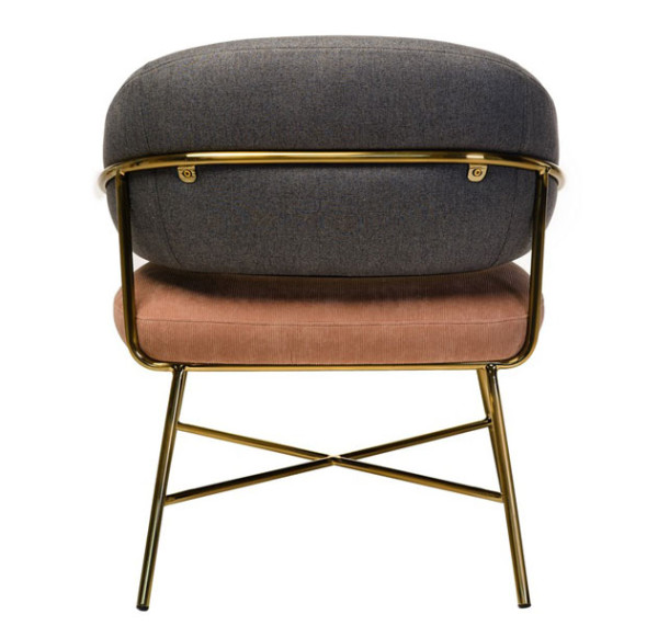 Кресло Vetro Mebel Адель Серый-розовый Кресло Vetro Mebel Адель Серый-розовый-4