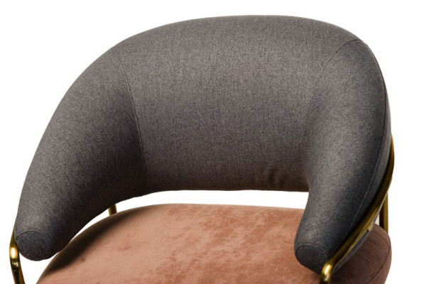 Кресло Vetro Mebel Адель Серый-розовый Кресло Vetro Mebel Адель Серый-розовый-7