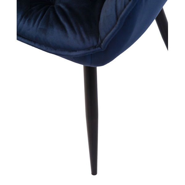 Стілець крісло Vetro Mebel M-65 Чорно-синій велюр-11