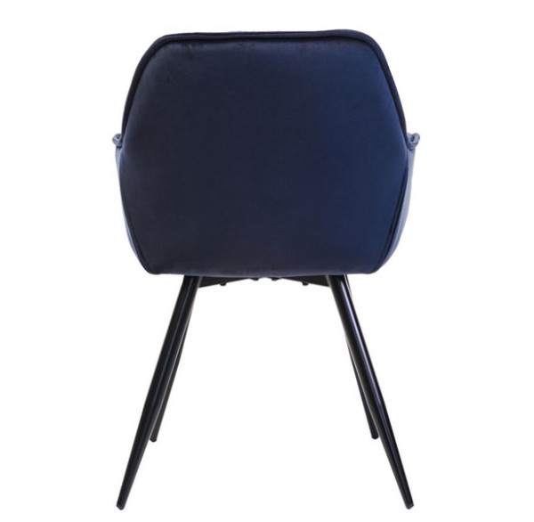 Стілець крісло Vetro Mebel M-65 Чорно-синій велюр-5
