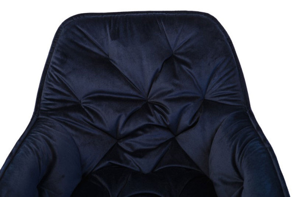 Стілець крісло Vetro Mebel M-65 Чорно-синій велюр-6