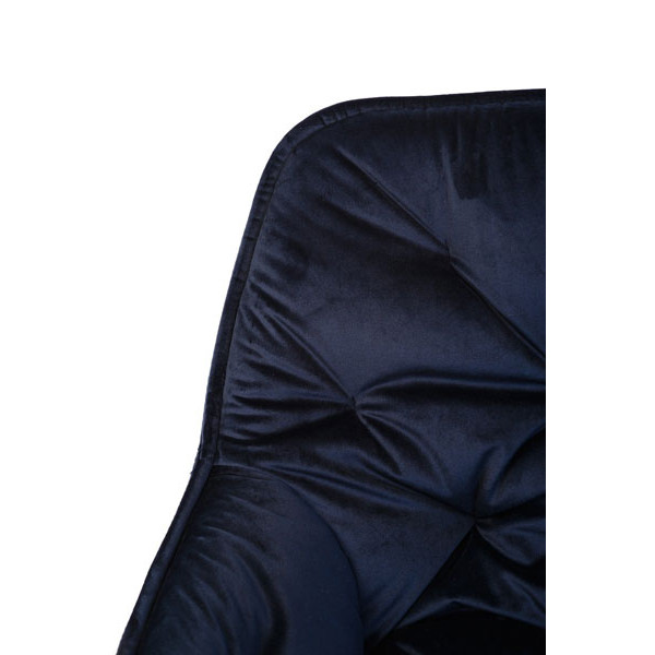 Стілець крісло Vetro Mebel M-65 Чорно-синій велюр-7