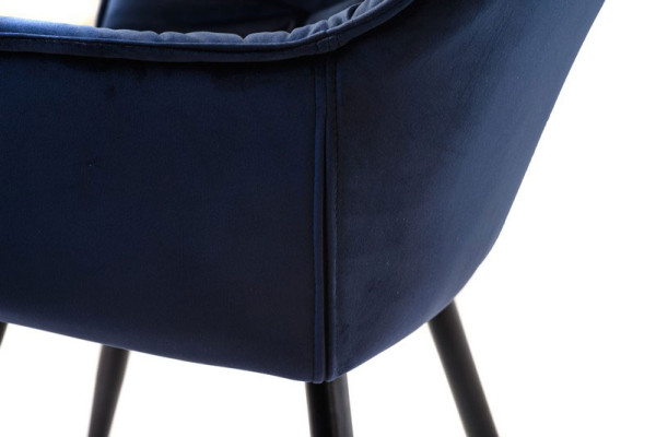 Стілець крісло Vetro Mebel M-65 Чорно-синій велюр-8
