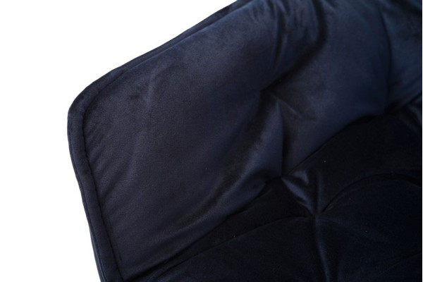 Стілець крісло Vetro Mebel M-65 Чорно-синій велюр-9