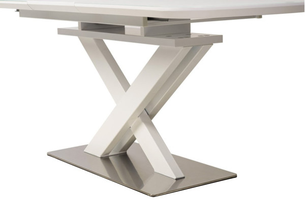 Розкладний обідній стіл Vetro Mebel TML-500 Матовий білий-3