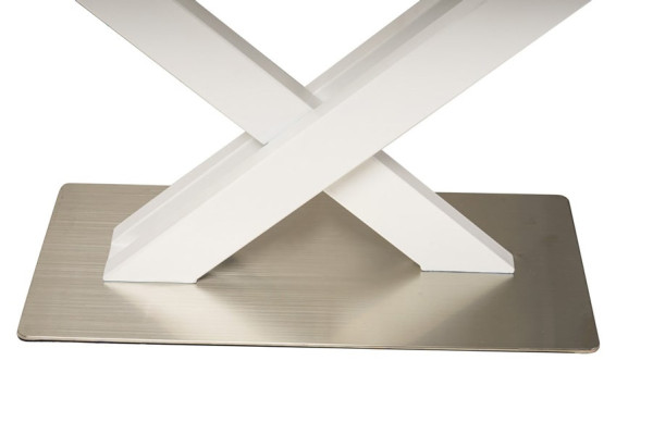 Розкладний обідній стіл Vetro Mebel TML-500 Матовий білий-7