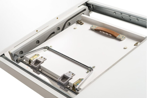 Розкладний обідній стіл Vetro Mebel TML-500 Матовий білий-8