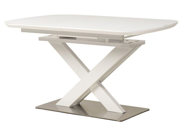Розкладний обідній стіл Vetro Mebel TML-500 Матовий білий-0