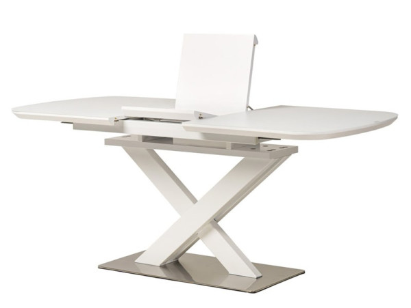 Розкладний обідній стіл Vetro Mebel TML-500 Матовий білий-2