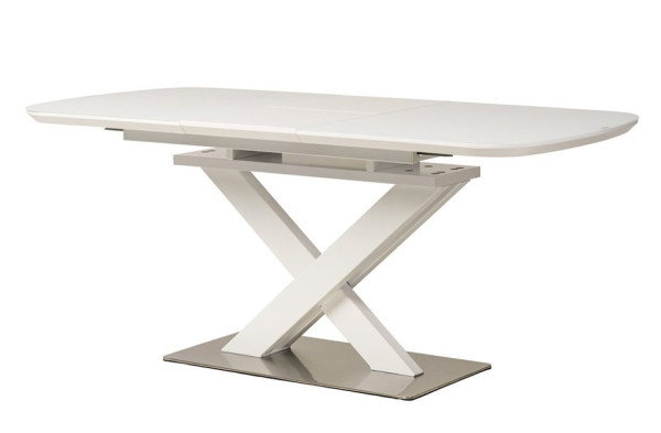 Розкладний обідній стіл Vetro Mebel TML-500 Матовий білий-1
