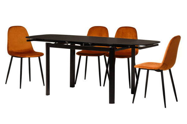 Стіл розкладний обідній Vetro Mebel T-600 Чорний-10