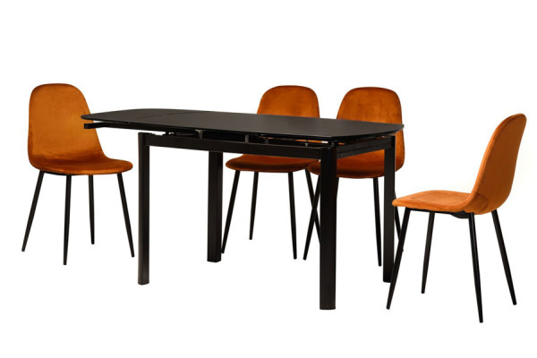 Стіл розкладний обідній Vetro Mebel T-600 Чорний-9