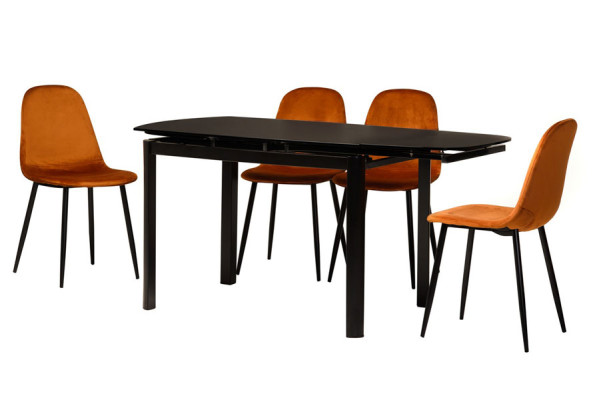 Стіл розкладний обідній Vetro Mebel T-600 Чорний-11