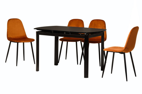 Стіл розкладний обідній Vetro Mebel T-600 Чорний-12