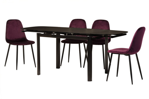 Стіл розкладний обідній Vetro Mebel T-600 Чорний-14