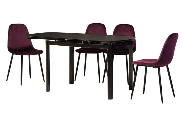 Стіл розкладний обідній Vetro Mebel T-600 Чорний-15