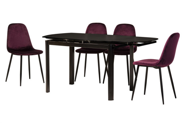 Стіл розкладний обідній Vetro Mebel T-600 Чорний-16